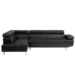 Angolare Moderno In Pelle Sintetica Nera Norrea