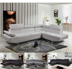 Angolare Soggiorno Sof&agrave; Destro O Sinistro Ecopelle Microfib