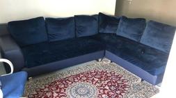 Angolare Struttura In Pelle E Sedute In Microfibra &nbsp;6 Posti