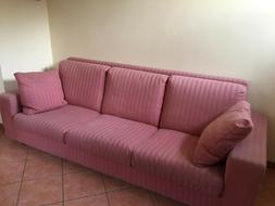Artigianale A 3 Posti Plus, In Tessuto - Rosa Antico, 250 X 