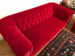 Chesterfield Velluto Rosso Mt. 2.00 Come Nuovo!no Driade, Ed