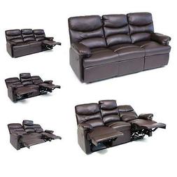 Con Meccanismo Recliner 3 Posti In Cuoio Rigenerato Mod.dian