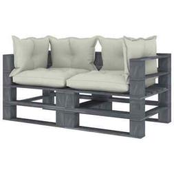 Da Giardino 2 Posti Con Cuscini Beige Pallet Arredo Seduta