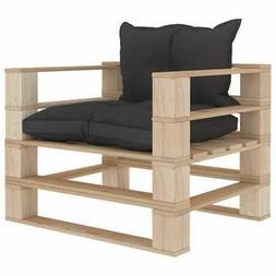 divano da giardino in pallet con cuscini