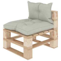Da Giardino In Pallet Con Cuscini Beige In Legno