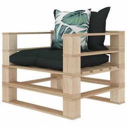 Da Giardino In Pallet Cuscini Antracite E Fiori In Legno