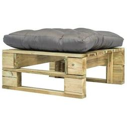 Da Giardino Su Pallet Con Cuscino Grigio Legno Verde