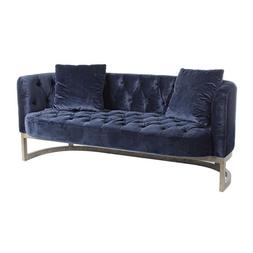 Imbottito Tessuto Velluto Blu Elettrico Design Divani Poltro