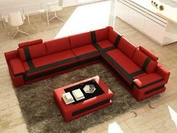 divano in pelle ad angolo imbottitura sedile