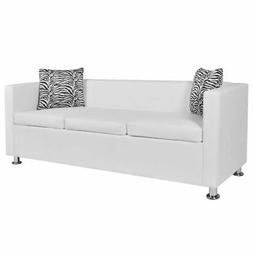 A 3 Posti In Similpelle Bianca Arredamento Divani