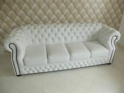 In Pelle Chesterfield 4-sitzer England Rifiniture Nuovo Desi