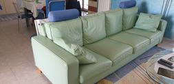 In Pelle Colore Verde Acqua Marina 4 Posti "poltronesofa"