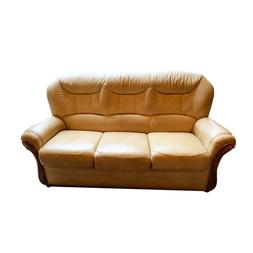 In Pelle Di Altissima Qualit&agrave; A&nbsp; 3 Posti - Beige 185x75x95