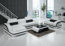 In Pelle Interni Casa Ad Angolo + Poltrona Rifiniture Modern