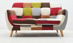 In Tessuto Patchwork Con Gambe In Legno E Imbottitura Morbid