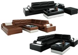 Interni Casa Xxl Divano In Pelle Con Ottomano Osti L6001