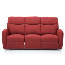 Kube 3 Posti Relax Recliner In Tessuto Rosso Arredo Salone U