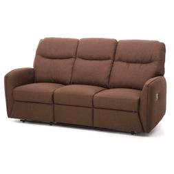 Kube 3 Posti Relax Recliner  Tessuto Marrone Arredo Salone U