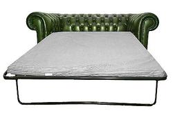 Letto Chesterfield A 2 Posti In Vera Pelle Color Verde Antic