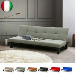 divano letto 2 posti microfibra onice per