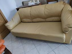 Letto 3 Posti Giallo Usato Ecopelle Sofa Poltrona Arredo Sog