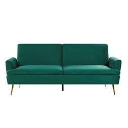 divano letto 3 posti in velluto verde