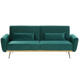 Letto 3 Posti In Velluto Verde Eina