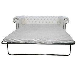 Letto Chesterfield A Tre Posti In Pelle 100% Bianco