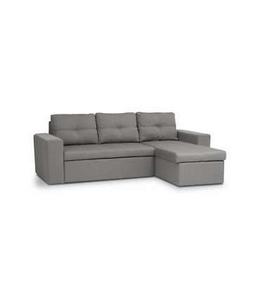 Letto Angolare "icaro" Grigio 235 X 157 X79 Cm