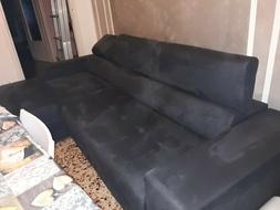 Letto Angolare In Tessuto Con Contenitore.