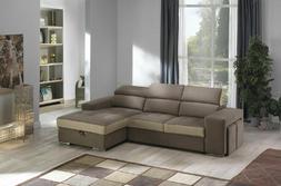 Letto Angolare Stefy Con Penisola Contenitore E Rivestimento