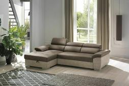 Letto Angolare Victor Con Penisola Contenitore E Rivestiment