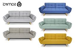 Letto Clic Clac 3 Posti Mod. Ambra In Tessuto E Piedi In Leg