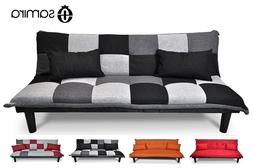 Letto Clic Clac In Tessuto Grigio/nero - Divanetto Mod.russe