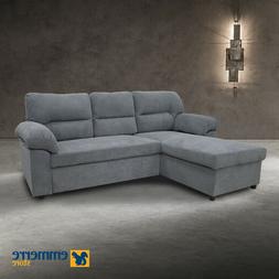 Letto Con Penisola Contenitore Offerta Tessuto Color Blue Gr