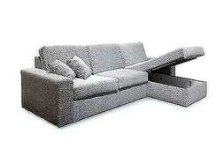 Letto Con Penisola Tessuto Vari Colori Salotto