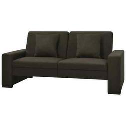 Letto Marrone Scuro In Tessuto Divanetto Sof&agrave; Giaciglio Dor