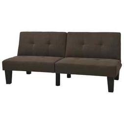 Letto Marrone Scuro In Tessuto Divanetto Sof&agrave; Giaciglio Dor