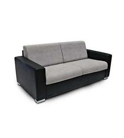 Letto Matrimoniale "ethos" In Ecopelle E Tessuto Grigio - 19