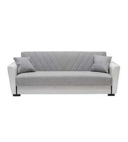 Letto "milano" Bianco E Grigio, 213x81x81 Cm