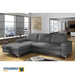 Letto Moderno Grigio Con Penisola Contenitore L.264 H.78 P.1