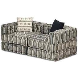 Letto Modulare A 2 Posti In Tessuto A Strisce D4c4