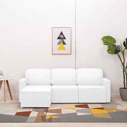 Letto Modulare A 3 Posti Bianco In Similpelle