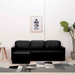 Letto Modulare A 3 Posti Nero In Similpelle A1w0