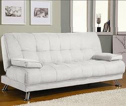 Letto Sofa 187x88 Bianco Ecopelle Braccioli Antiribaltamento