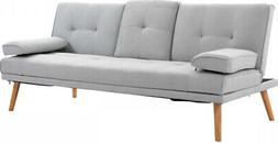 Letto Tavolino A Ribalta E Piedini Legno Massello Grigio Dec