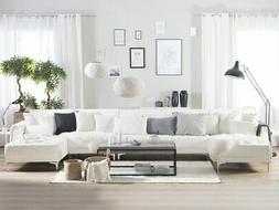 Letto Xxl A U In Pelle Sintetica Bianca Aberdeen