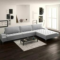 Moderno Ad Angolo Rivestito In Tessuto Design Elegante Vari 