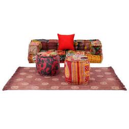 Modulare 6 Pz In Tessuto Motivo Patchwork Arredo Salotto Lou
