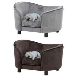 Per Cani 69x49x40 Cm In Peluche Lettino Cuccia Marrone/grigi